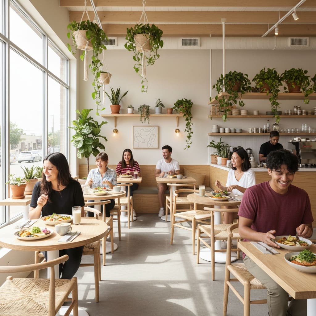 Innenraum des Asfiuwar Vegan Café