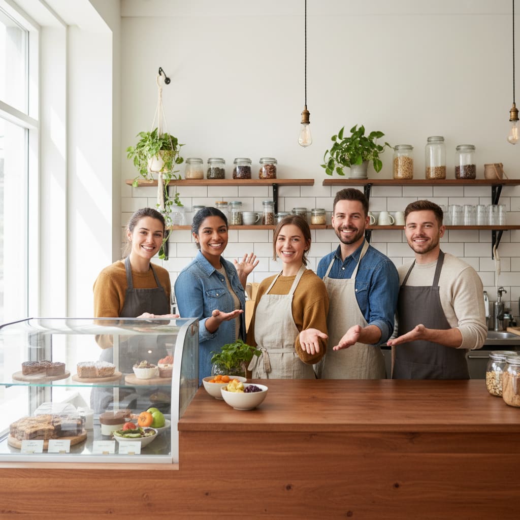 Team des Asfiuwar Vegan Café